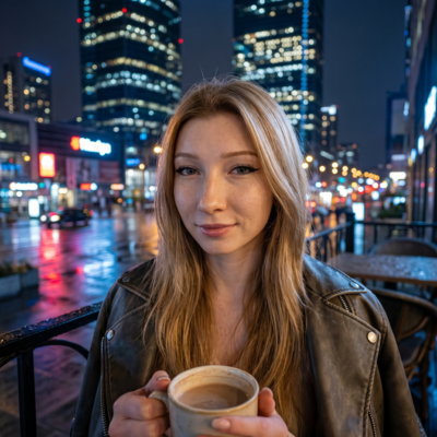 На фоне Москва-Сити