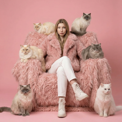 В окружении кошек